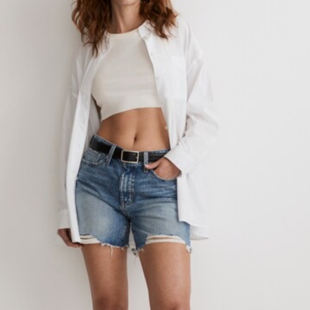 Madewell Relaxed Mid-Length denim shorts